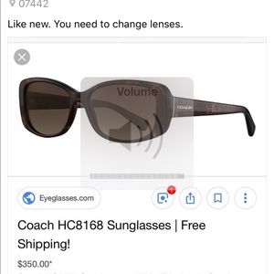 Coach sun glasses.  Need to change lenses.